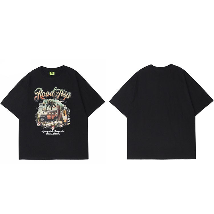"Road Trip" Unisex Men Women Streetwear Graphic T-Shirt - Street King Apparel