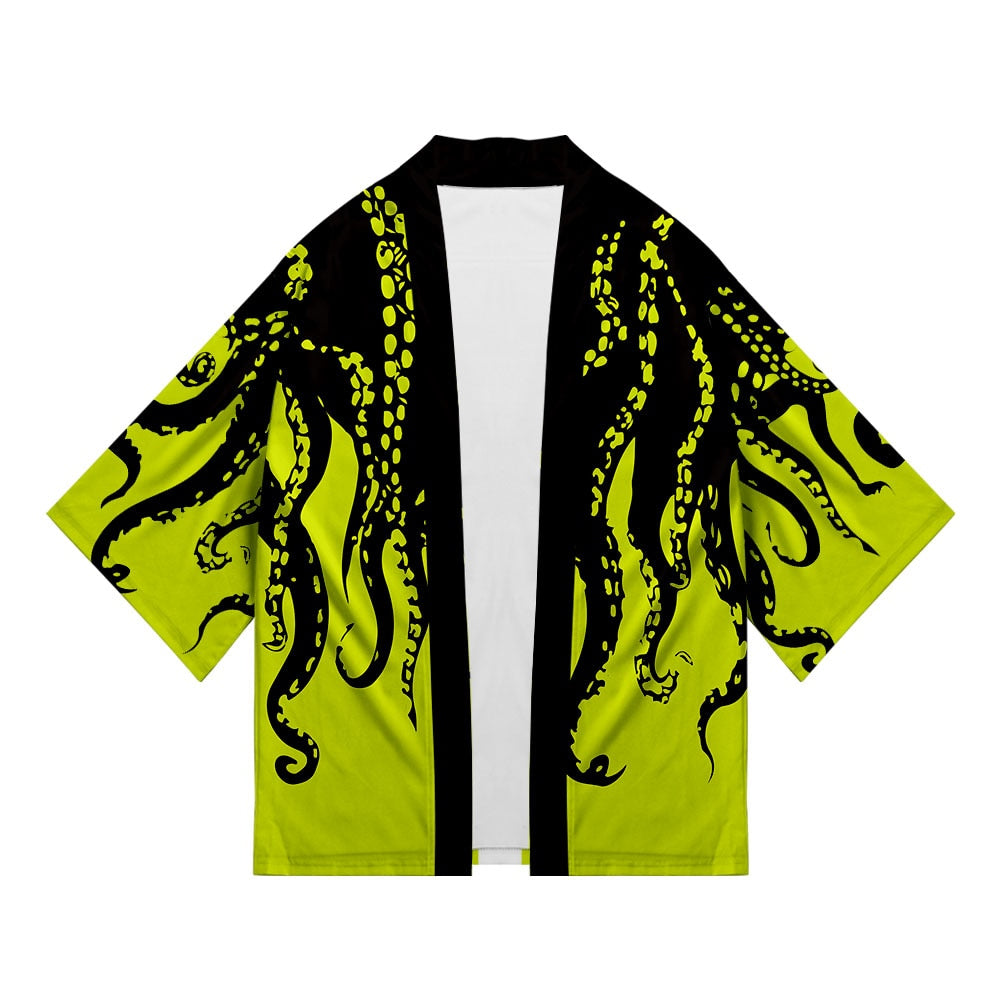 "Winter Waves" Unisex Men Women Streetwear Graphic Kimono - Street King Apparel