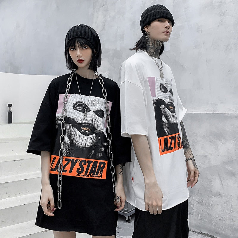 "Lazy Star" Unisex Men Women Streetwear Graphic T-Shirt - Street King Apparel