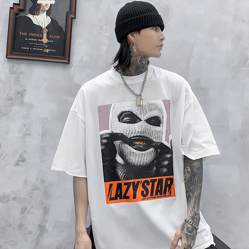 "Lazy Star" Unisex Men Women Streetwear Graphic T-Shirt - Street King Apparel