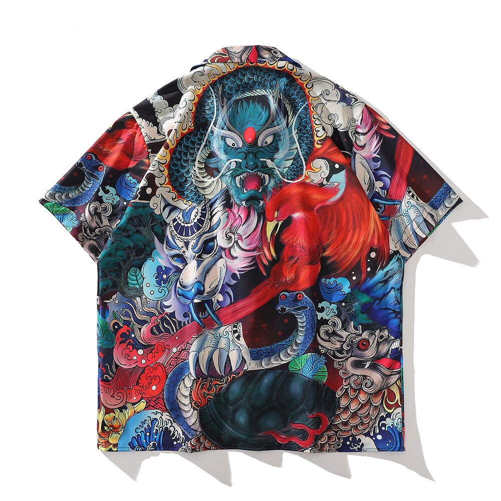"Tropic Birds" Unisex Men Women Streetwear Graphic Button Up - Street King Apparel