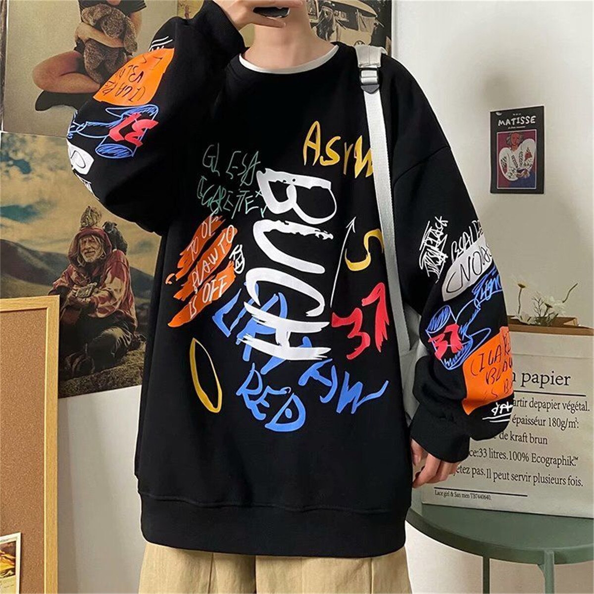 "Look Both Ways" Unisex Men Women Streetwear Graphic Sweatshirt - Street King Apparel