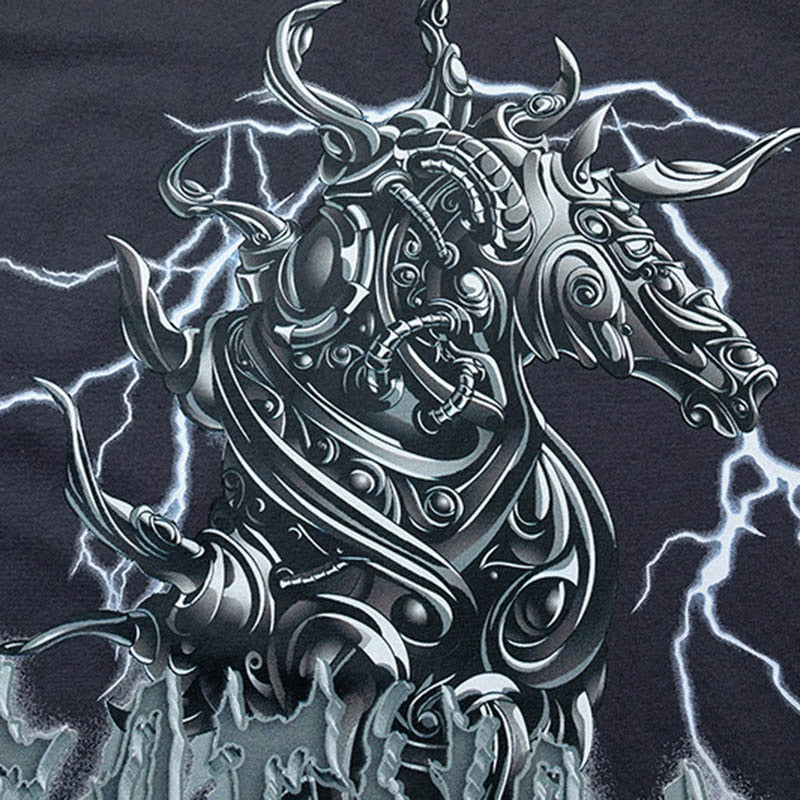 "Grey Dragon" Unisex Men Women Streetwear Graphic T-Shirt - Street King Apparel