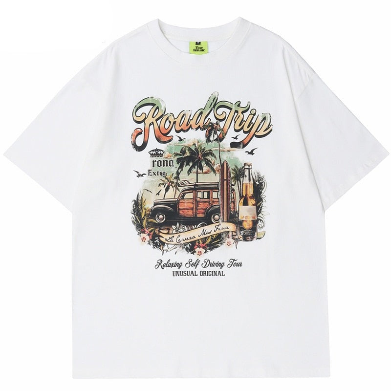 "Road Trip" Unisex Men Women Streetwear Graphic T-Shirt - Street King Apparel