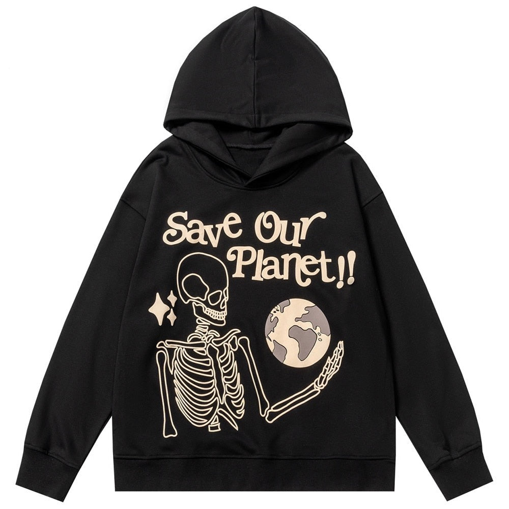"Save Our Planet" Unisex Men Women Streetwear Graphic Hoodie - Street King Apparel