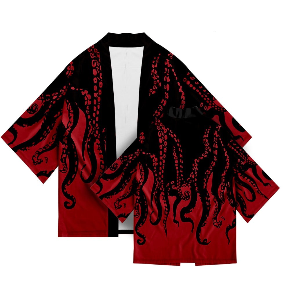 "Winter Waves" Unisex Men Women Streetwear Graphic Kimono - Street King Apparel