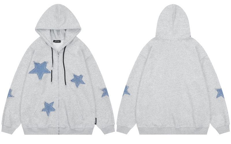 "Purple Star" Unisex Men Women Streetwear Graphic Hoodie - Street King Apparel