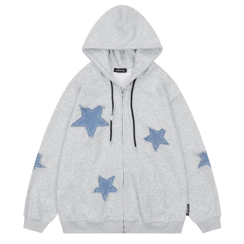 "Purple Star" Unisex Men Women Streetwear Graphic Hoodie - Street King Apparel