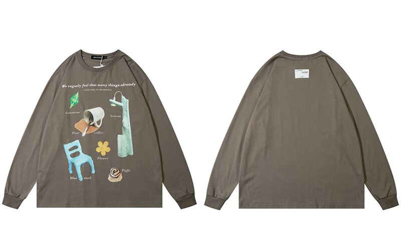 "Sitting Down" Unisex Men Women Streetwear Graphic Sweatshirt - Street King Apparel