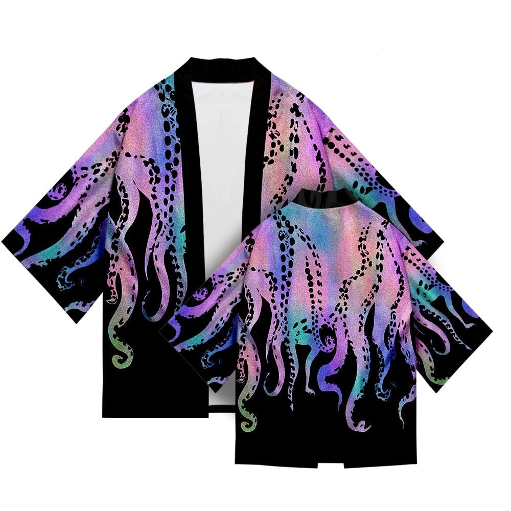 "Winter Waves" Unisex Men Women Streetwear Graphic Kimono - Street King Apparel