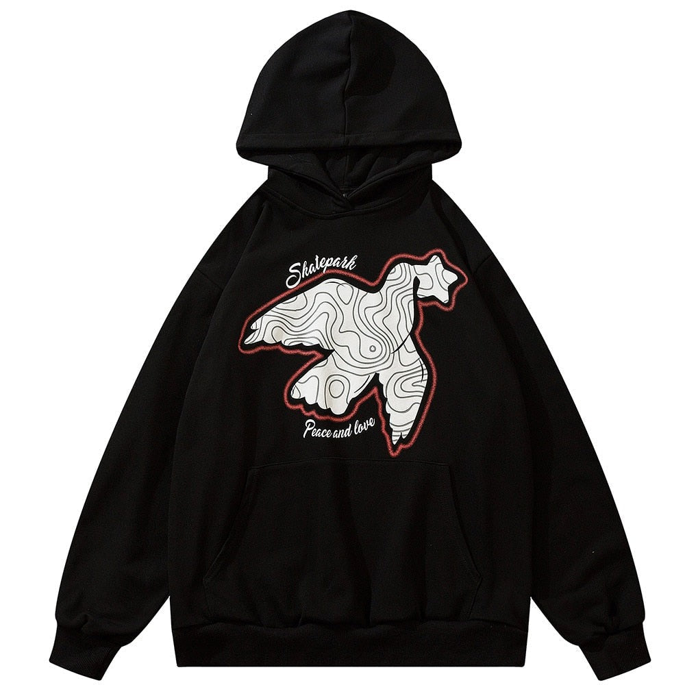 "Abstract" Men Women Unisex Graphic Streetwear Hoodie Daulet Apparel