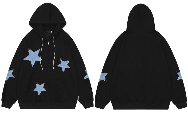 "Purple Star" Unisex Men Women Streetwear Graphic Hoodie - Street King Apparel