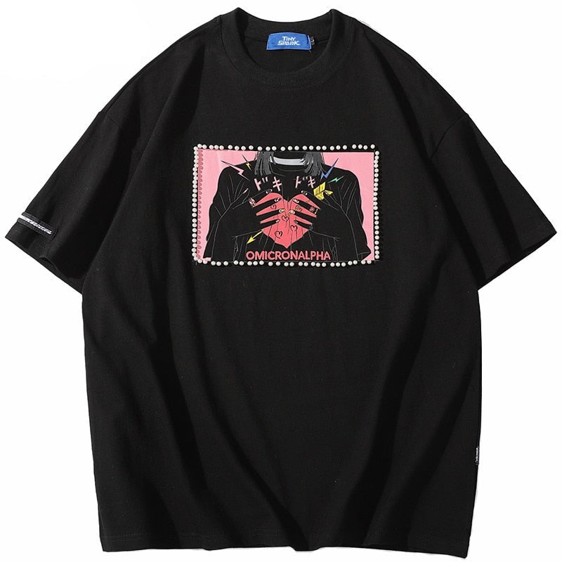 "Red Heart" Unisex Men Women Streetwear Graphic T-Shirt - Street King Apparel