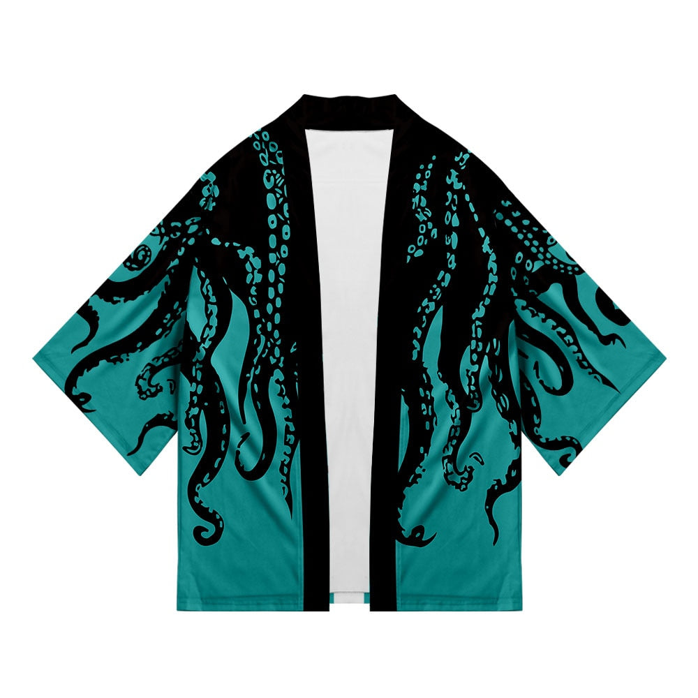 "Winter Waves" Unisex Men Women Streetwear Graphic Kimono - Street King Apparel