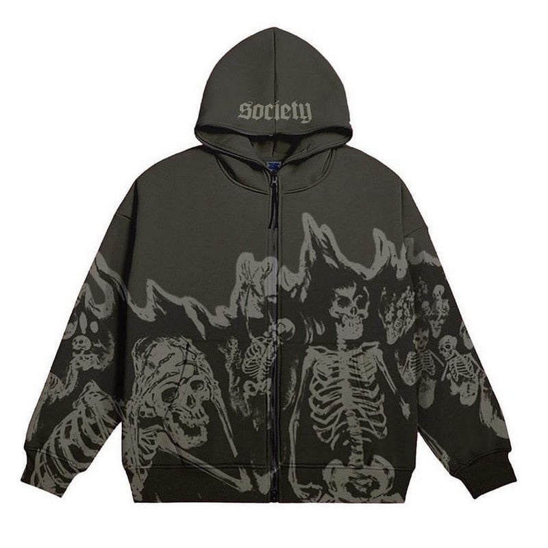 "New Society" Unisex Men Women Streetwear Graphic Hoodie - Street King Apparel