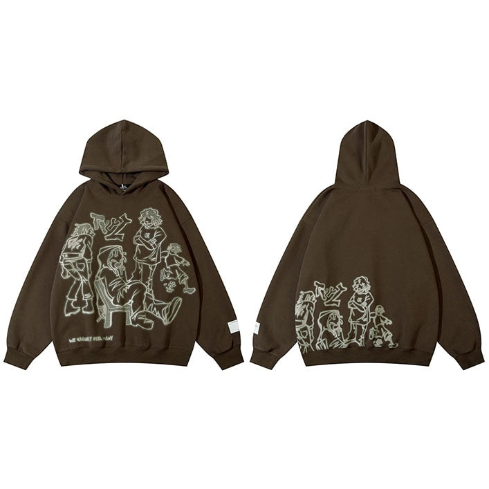 "Tied Up & Down" Unisex Men Women Streetwear Graphic Hoodie - Street King Apparel