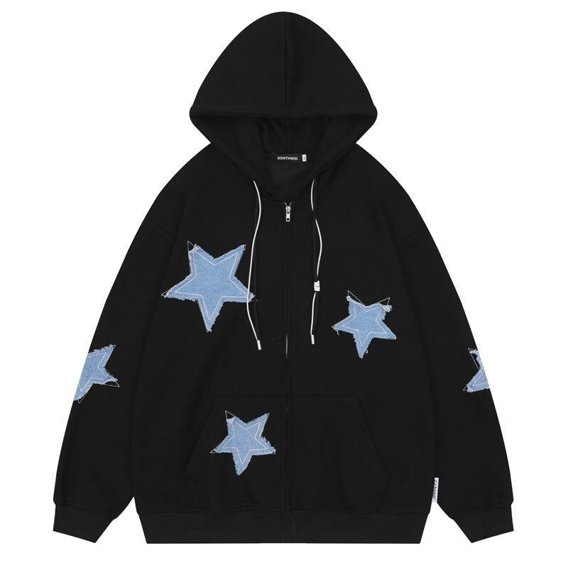 "Purple Star" Unisex Men Women Streetwear Graphic Hoodie - Street King Apparel
