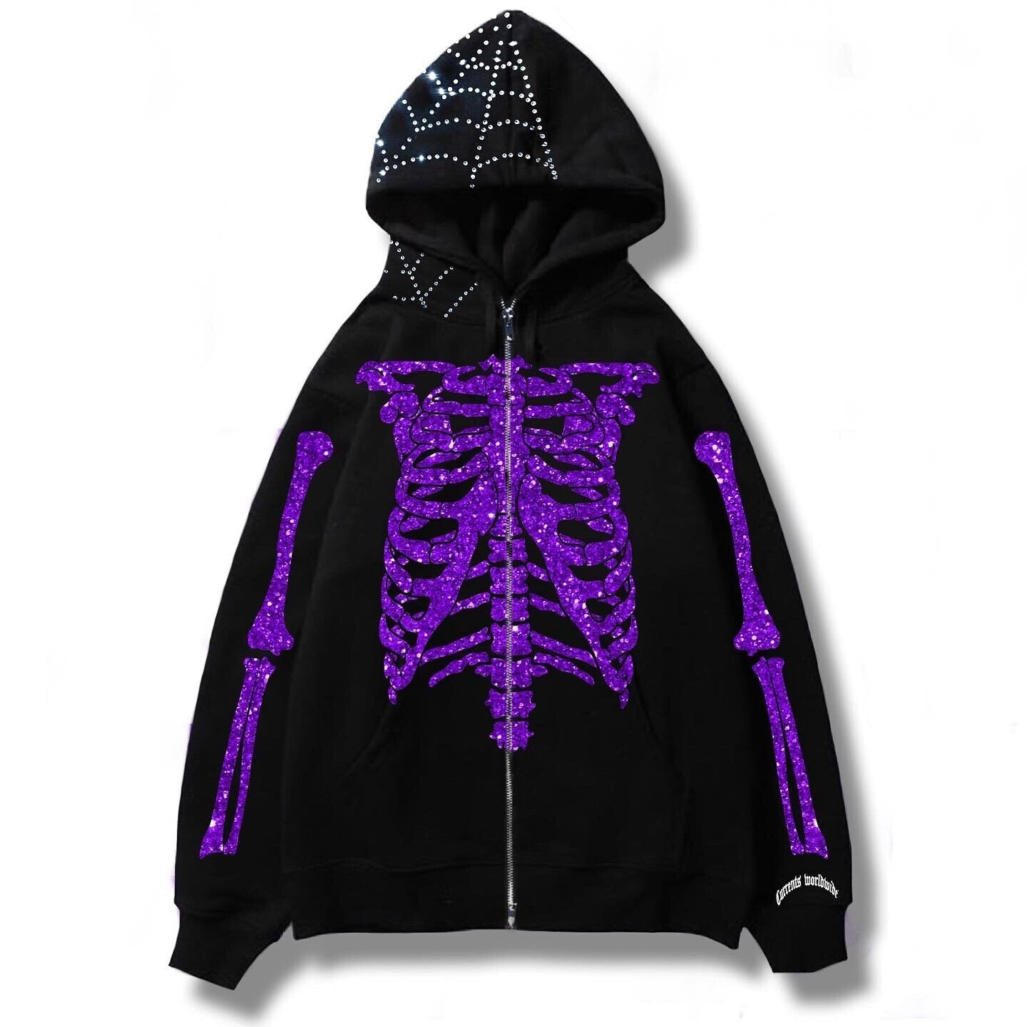 "Rhinestones" Unisex Men Women Streetwear Graphic Hoodie - Street King Apparel