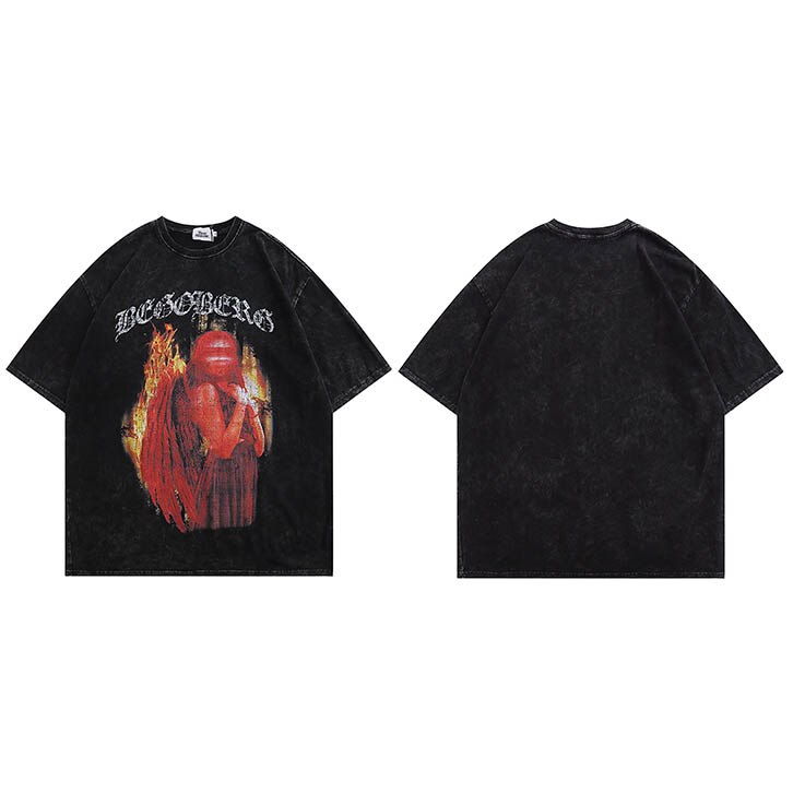"Fire Angel" Unisex Men Women Streetwear Graphic T-Shirt - Street King Apparel