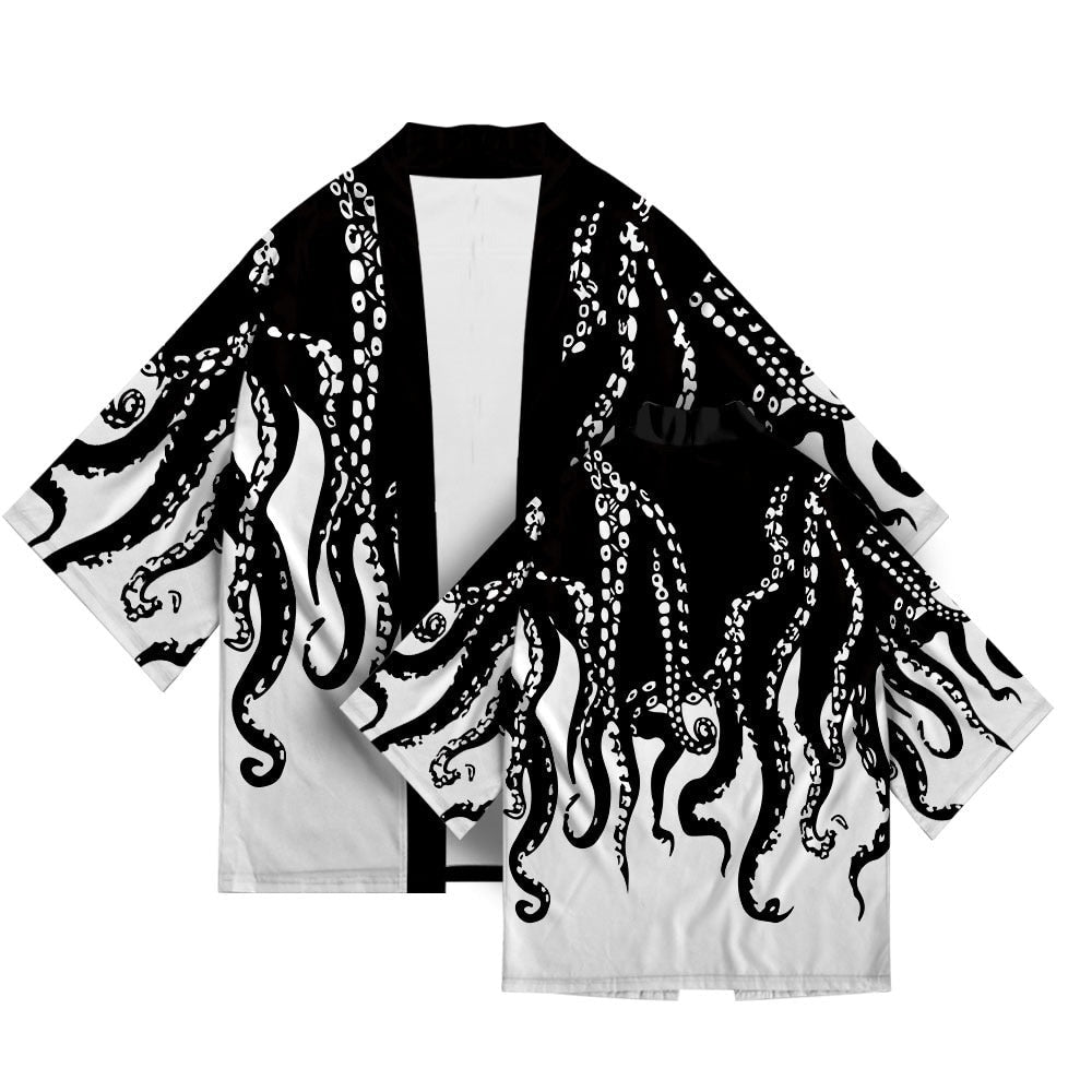 "Winter Waves" Unisex Men Women Streetwear Graphic Kimono - Street King Apparel