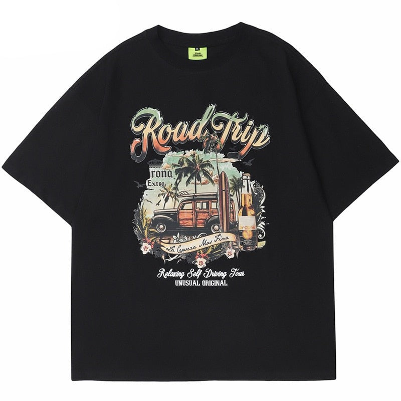 "Road Trip" Unisex Men Women Streetwear Graphic T-Shirt - Street King Apparel