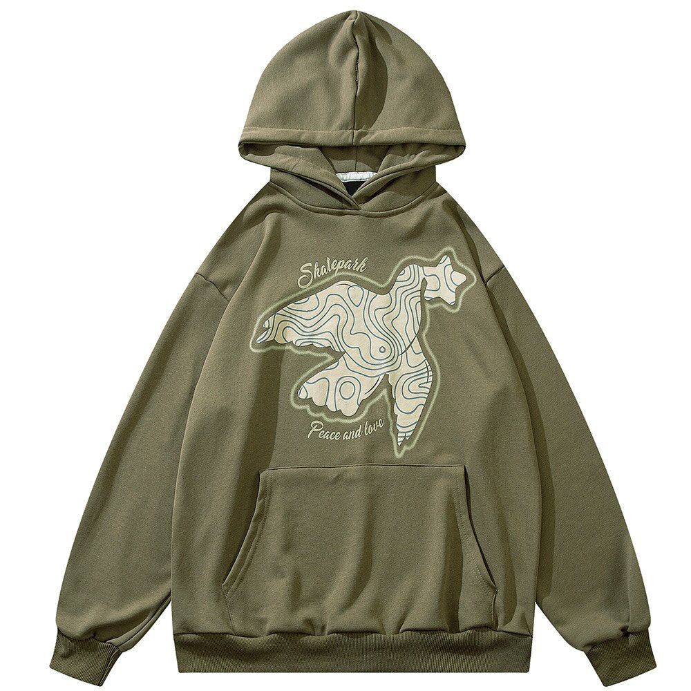 "Abstract" Men Women Unisex Graphic Streetwear Hoodie Daulet Apparel