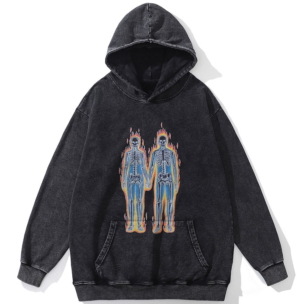 "Twin Flame" Unisex Men Women Streetwear Graphic Hoodie - Street King Apparel
