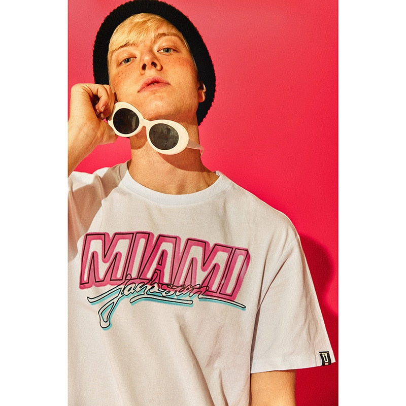 "Miami" Unisex Men Women Streetwear Graphic T-Shirt - Street King Apparel