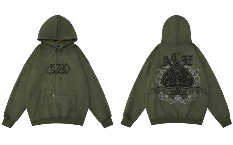 "Ace Of Spades" Unisex Men Women Streetwear Graphic Hoodie Daulet Apparel