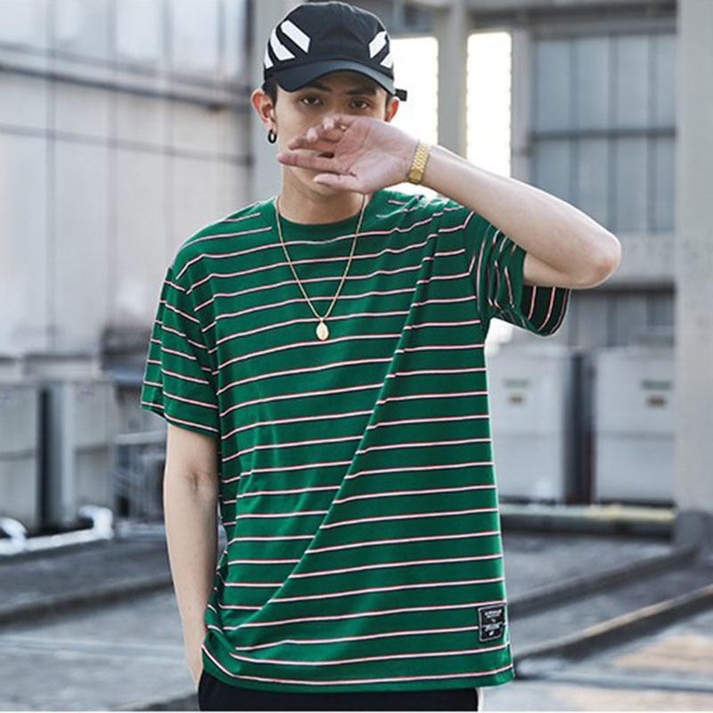 "Striped" Unisex Men Women Streetwear Graphic T-Shirt - Street King Apparel