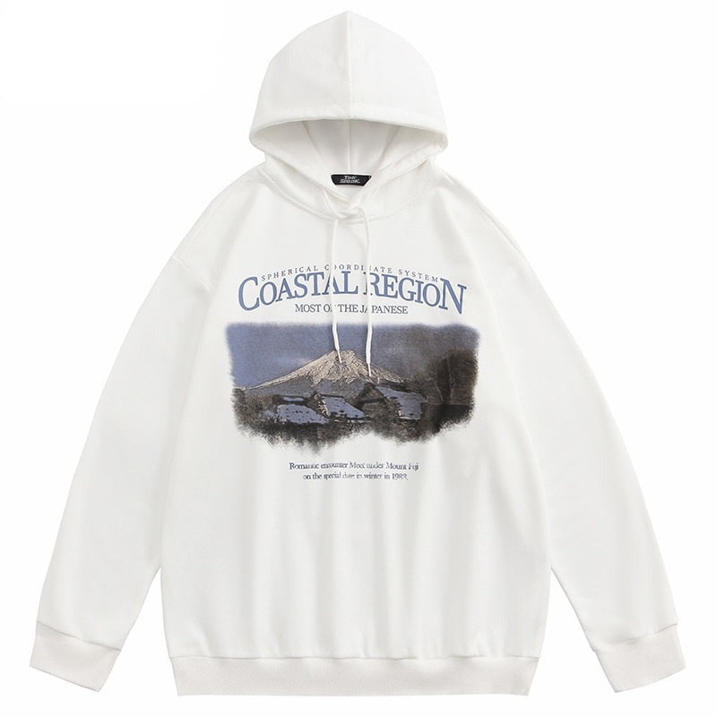 "Mountain Coast" Unisex Men Women Streetwear Graphic Hoodie - Street King Apparel