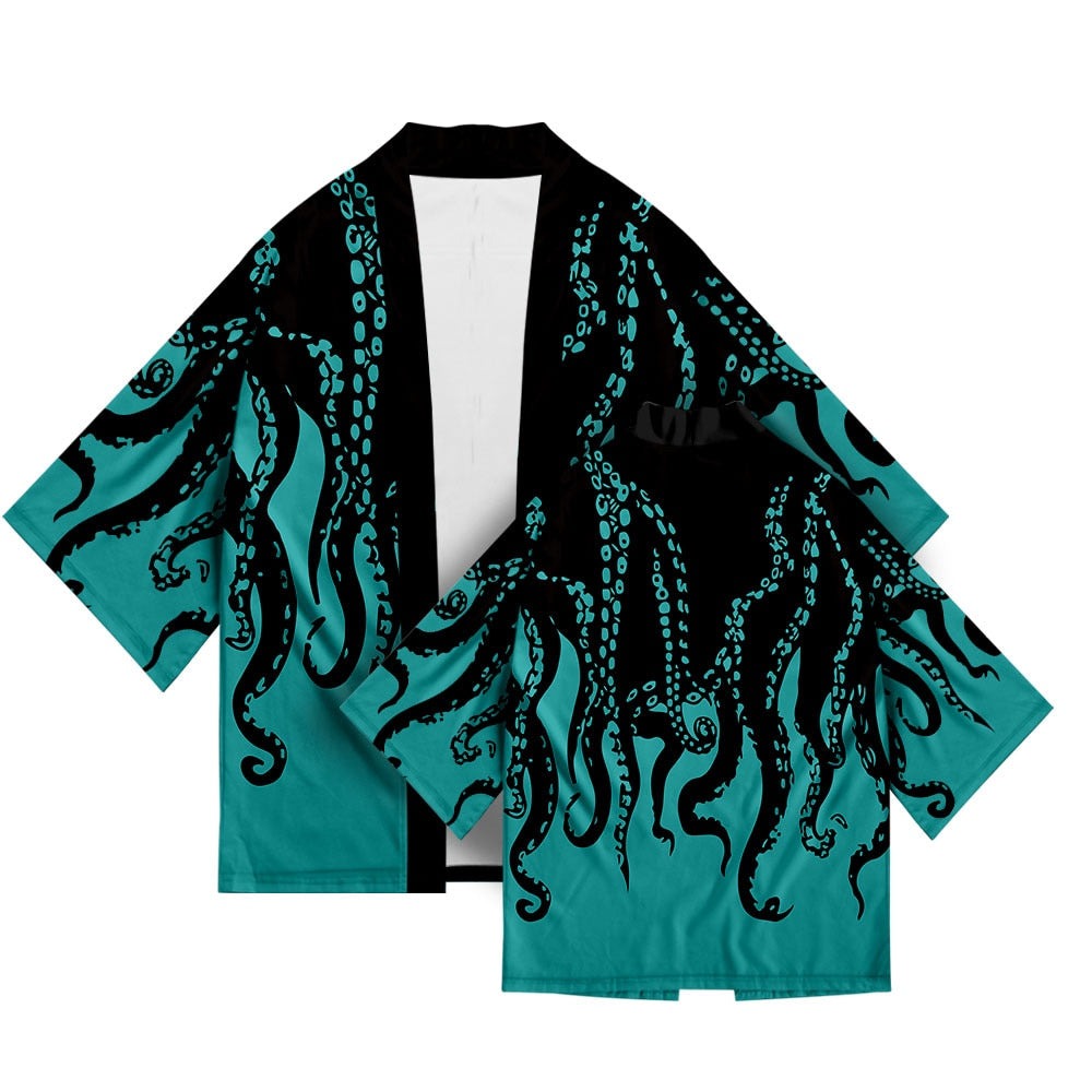 "Winter Waves" Unisex Men Women Streetwear Graphic Kimono - Street King Apparel