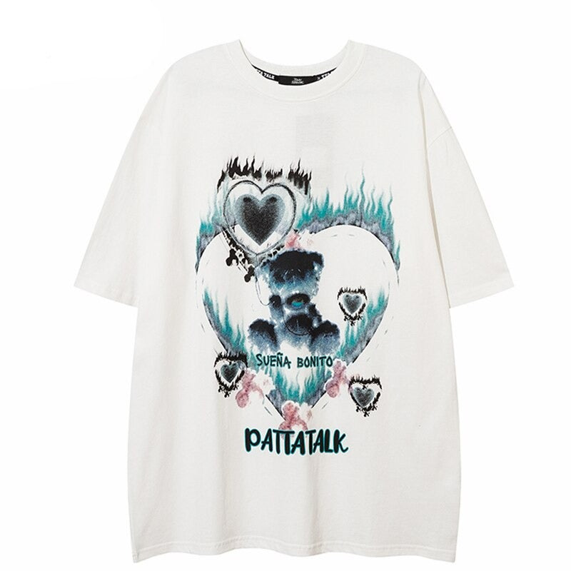 Street King Apparel "Burned Heart" Unisex Men Women Streetwear Graphic T-Shirt - Street King Apparel