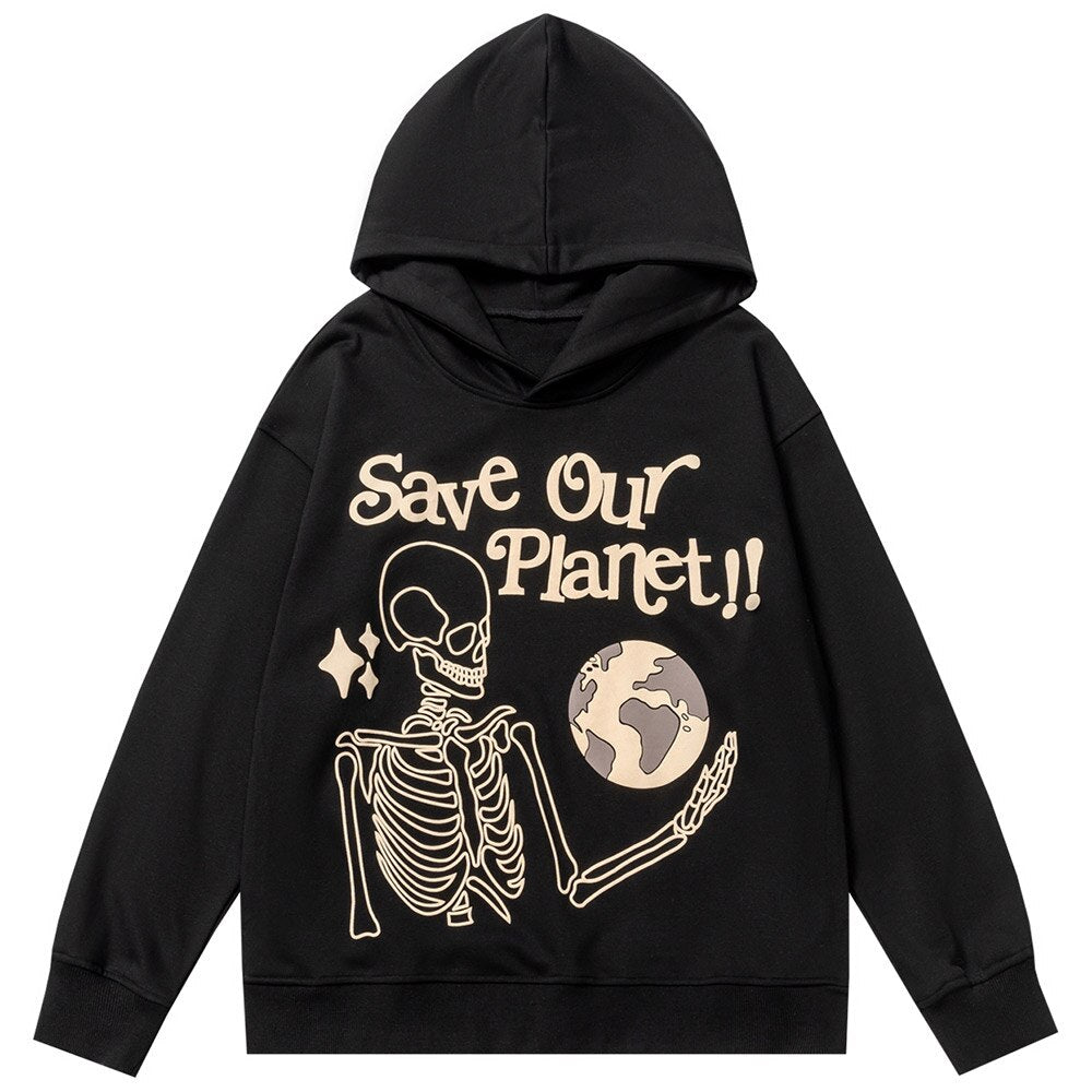 "Save Our Planet" Unisex Men Women Streetwear Graphic Hoodie - Street King Apparel