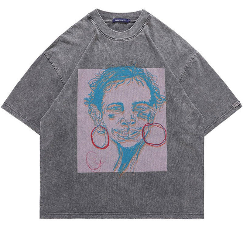 Street King Apparel "Broken Face" Unisex Men Women Streetwear Graphic T-Shirt - Street King Apparel