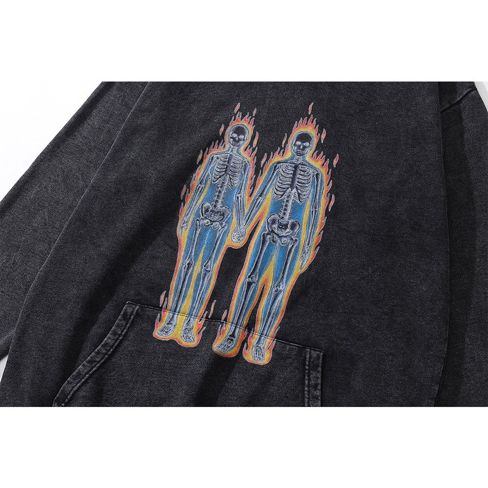 "Twin Flame" Unisex Men Women Streetwear Graphic Hoodie - Street King Apparel