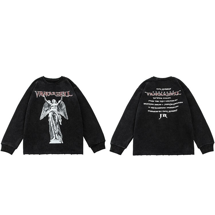 "Golden Statue" Unisex Men Women Streetwear Graphic Sweatshirt - Street King Apparel