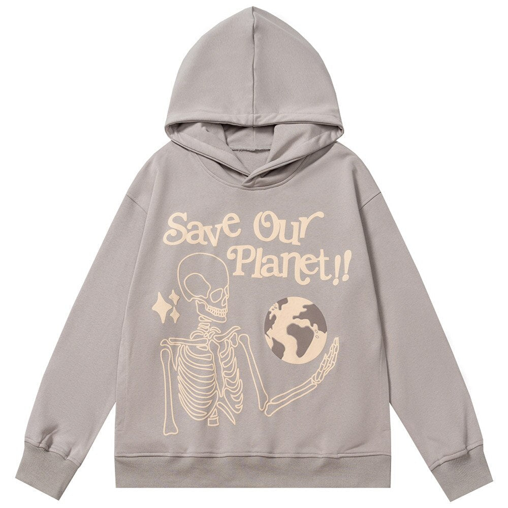 "Save Our Planet" Unisex Men Women Streetwear Graphic Hoodie - Street King Apparel
