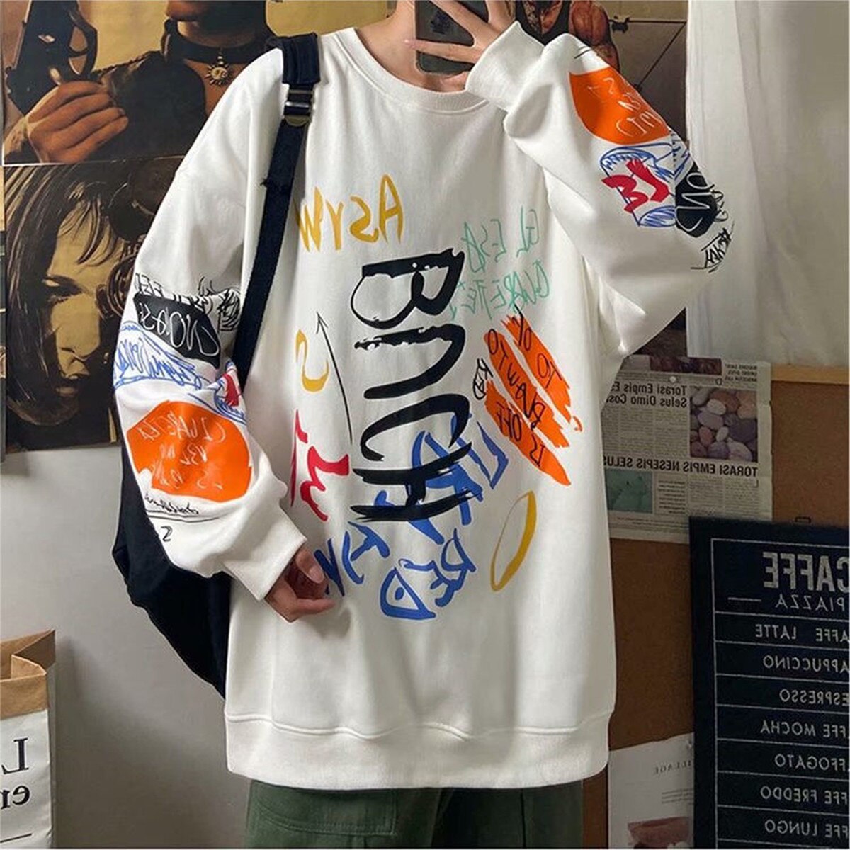 "Look Both Ways" Unisex Men Women Streetwear Graphic Sweatshirt - Street King Apparel