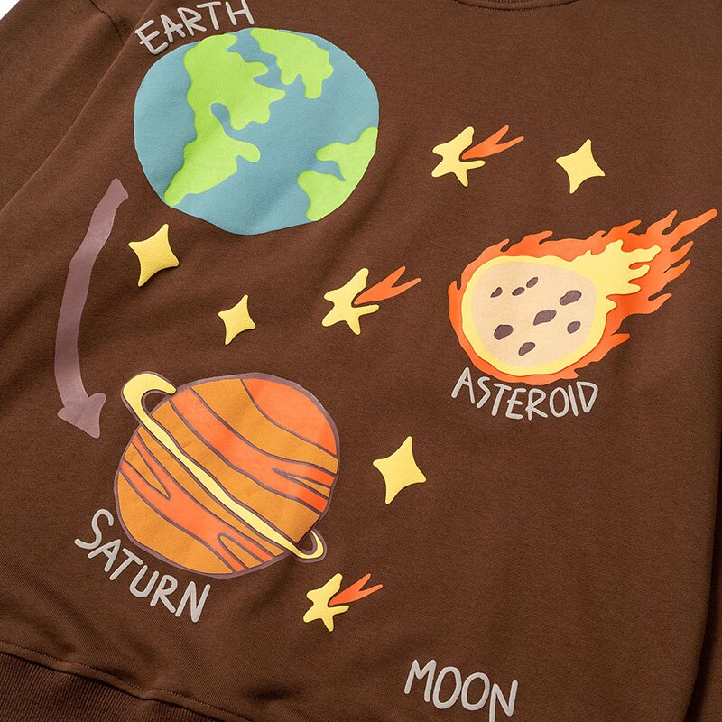 "Falling In Space" Unisex Men Women Streetwear Graphic Sweatshirt - Street King Apparel