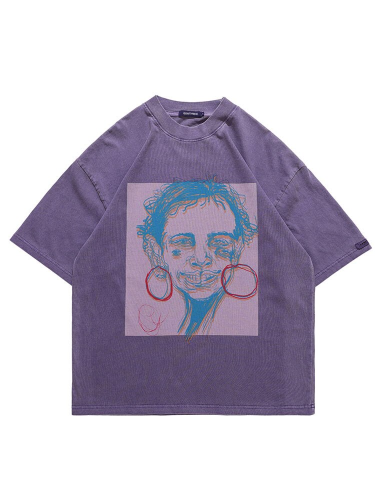 Street King Apparel "Broken Face" Unisex Men Women Streetwear Graphic T-Shirt - Street King Apparel