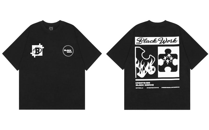 Street King Apparel "Blue Flame" Unisex Men Women Streetwear Graphic T-Shirt - Street King Apparel