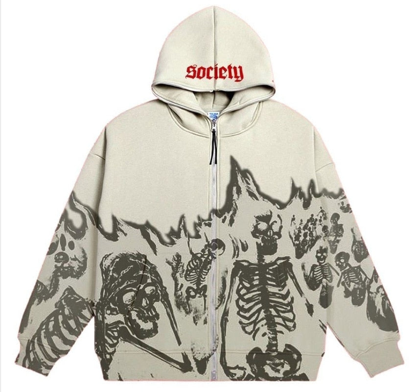 "New Society" Unisex Men Women Streetwear Graphic Hoodie - Street King Apparel