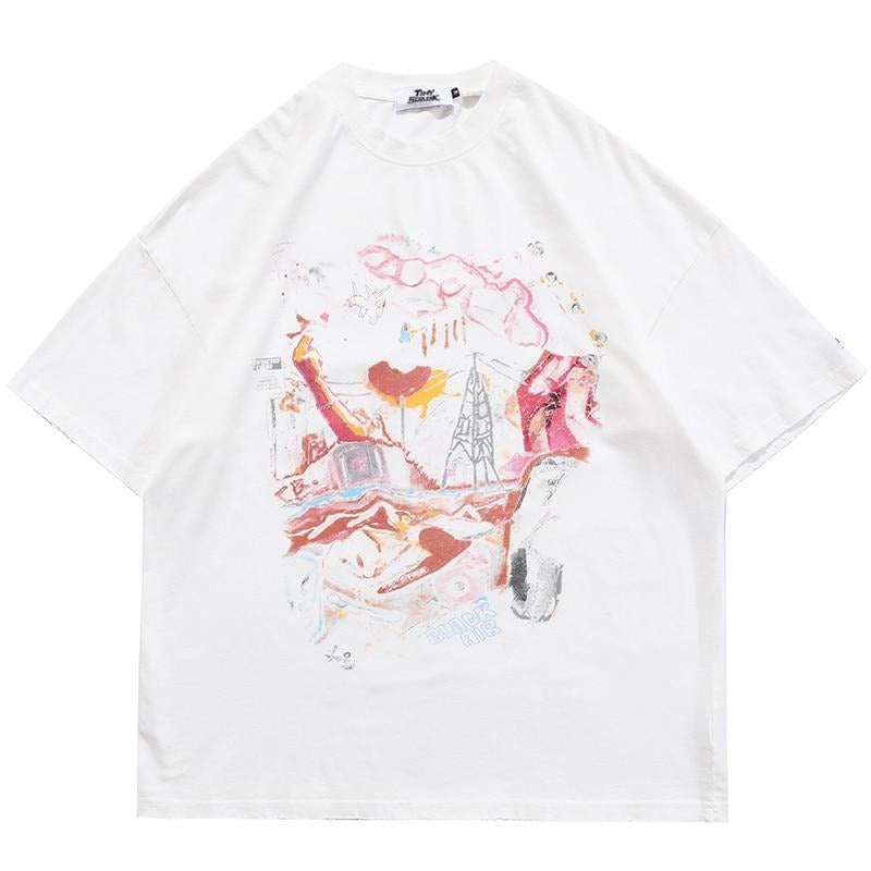 "Wonderland" Unisex Men Women Streetwear Graphic T-Shirt - Street King Apparel