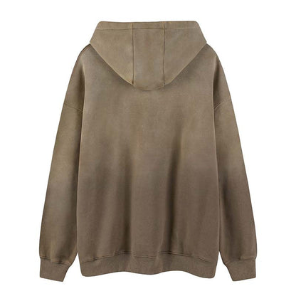Skull Print With Fleece Hooded Sweater For Men Street King Apparel
