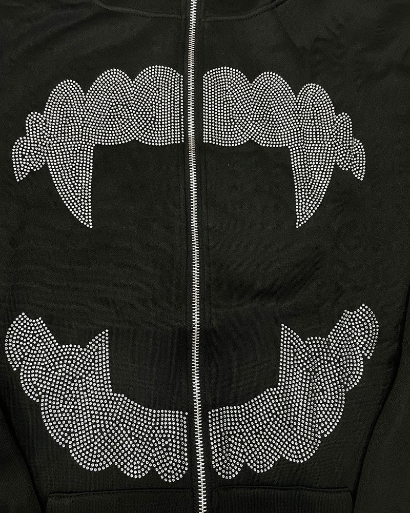 Popular Zipper Sweater Hip Hop Trend Hot Drill Street King Apparel