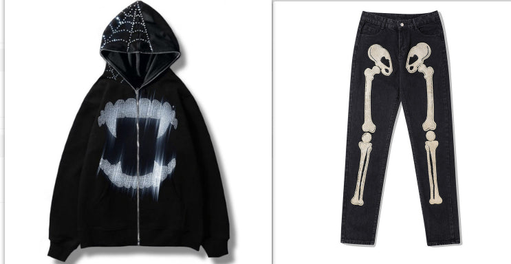Popular Zipper Sweater Hip Hop Trend Hot Drill Street King Apparel