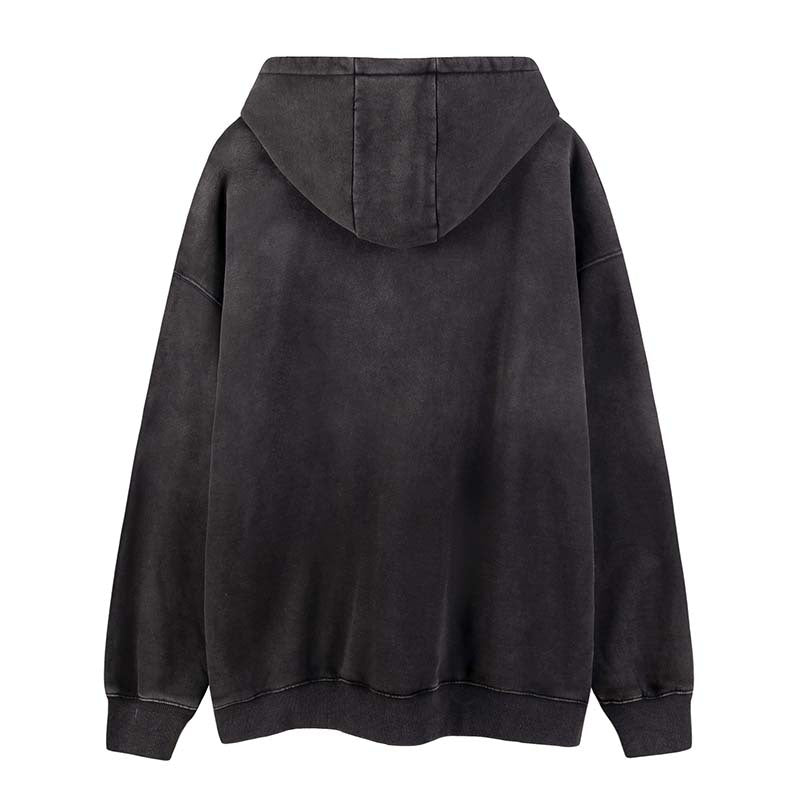 Skull Print With Fleece Hooded Sweater For Men Street King Apparel