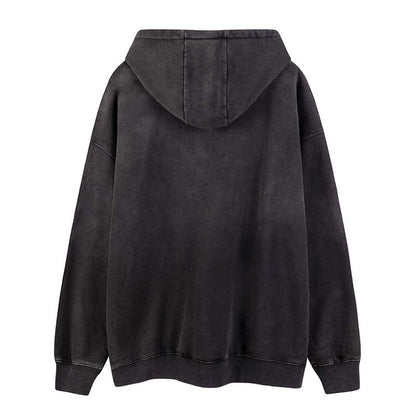 Skull Print With Fleece Hooded Sweater For Men Street King Apparel