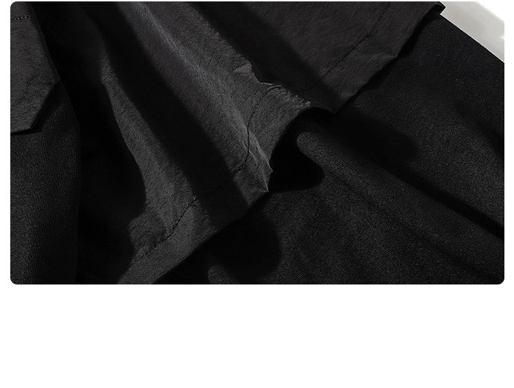 Hooded Trench Coat, Dark Black Function, Two Coats For Men Street King Apparel